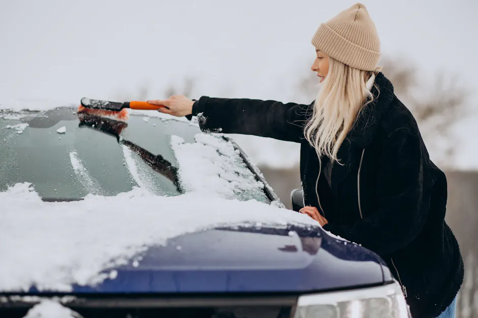 Rimuovere la neve dal parabrezza dell'auto