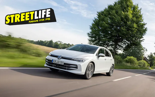 Weisser VW Golf