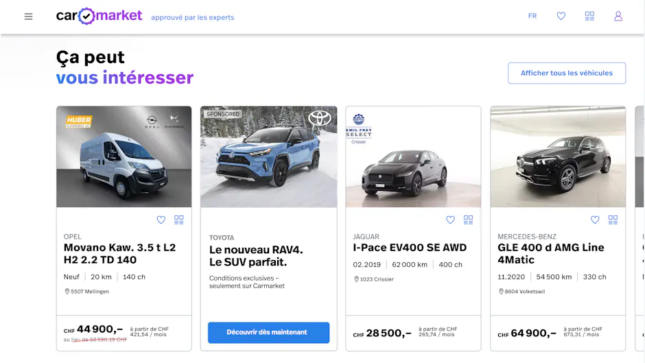 TOP AD + KACHEL sur Carmarket