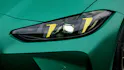 Primo piano del faro della nuova BMW M4 CS