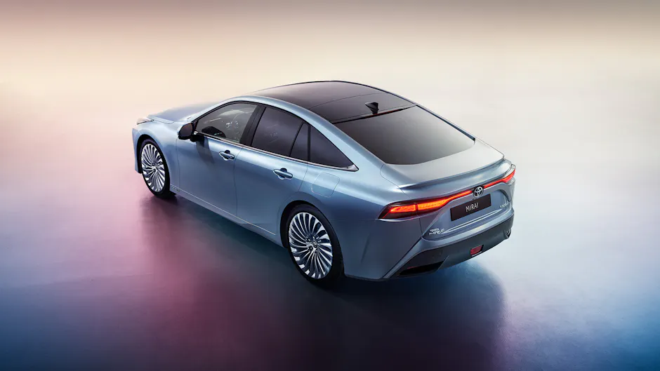 Pile à hydrogène Toyota Mirai, vue arrière supérieure