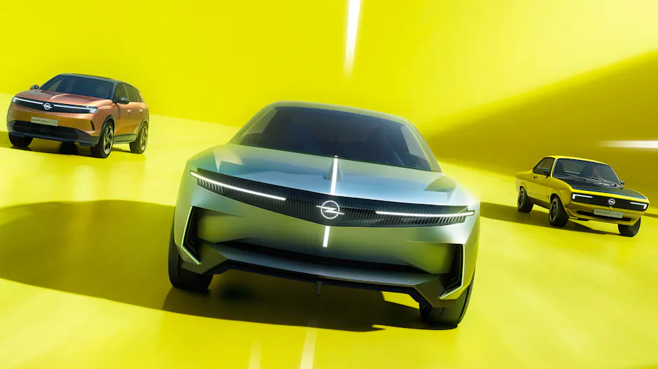 Opel Grandland Electric, concept car Opel vista da davanti