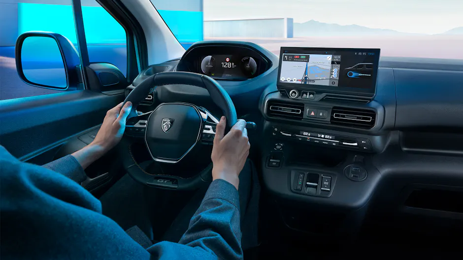 Peugeot E-Partner Intérieur avec affichage numérique du compteur de vitesse