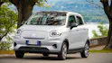 Il Leapmotor T03 blu visto dall'esterno