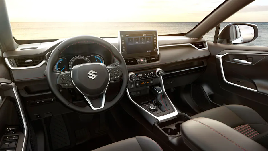 Interni di Suzuki ACROSS, vista della cabina di pilotaggio