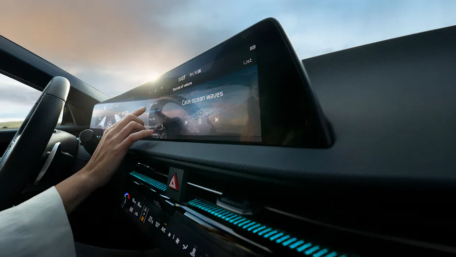 Intérieur Kia, grand écran tactile