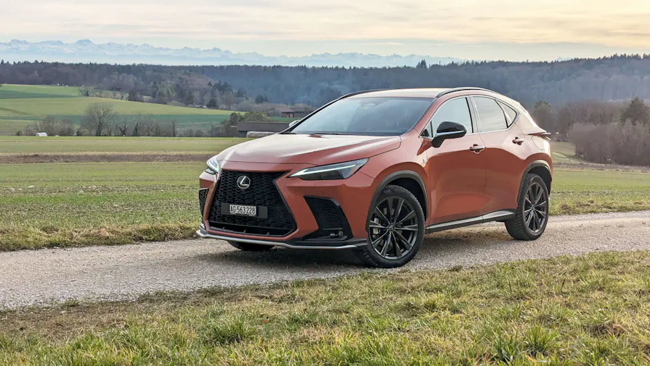 Lexus NX bronzée vue de l'extérieur