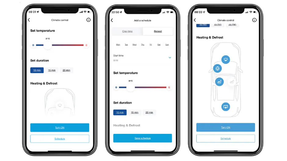 App My Subaru, controllo clima