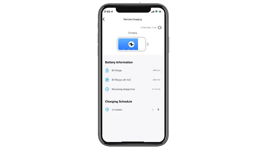 App My Subaru, ricarica da remoto