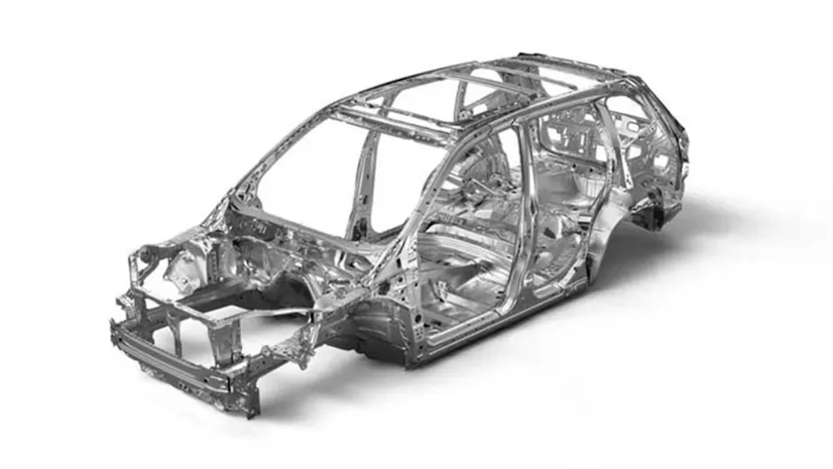 Un telaio metallico di sicurezza Subaru.