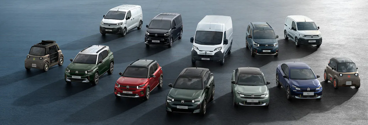 Die Citroën-Fahrzeugpalette von Oben