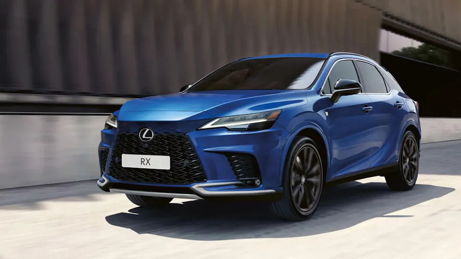 Lexus RX Hybride Performance en bleu