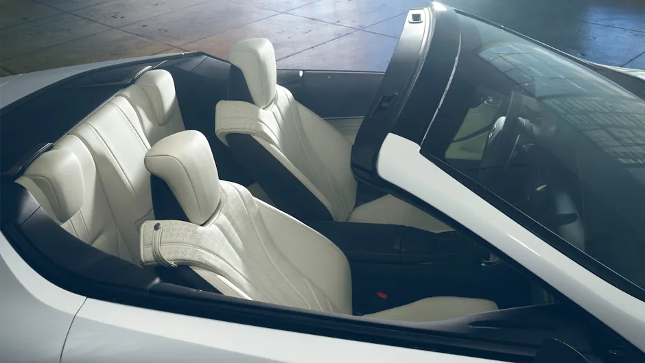Lexus LC Interieur in Weiss von oben