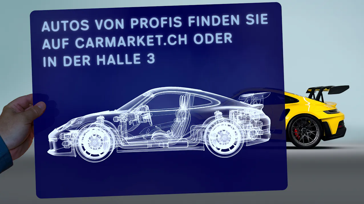 Porsche-Röntgengrafik, von Carmarket, Fahrzeuge von Profis in Halle 3