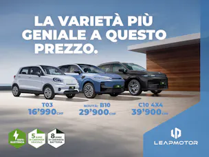 Tre modelli Leapmotor T03, B10 e C10 4x4 in offerta.