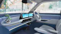 Interni del Suzuki Vision e-Sky con display digitale e design moderno.