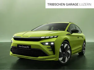 Tribschen Garage, neuer Enyaq RS in neon Gelb