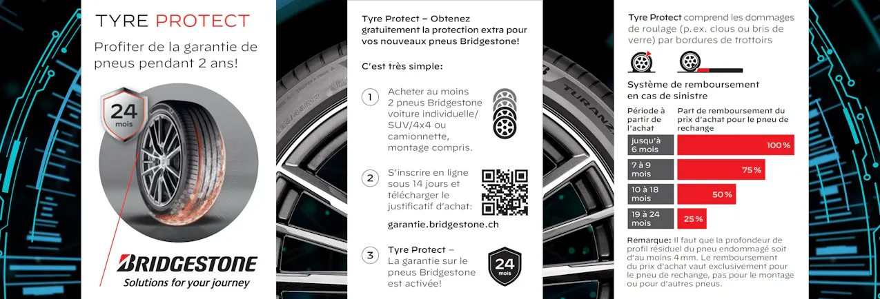 Bridgestone Tyre Protect pendant deux ans