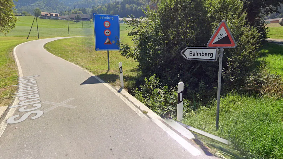Un cartello indicatore per Blamberg