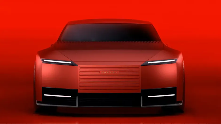 Un Type 00 rosso visto di fronte