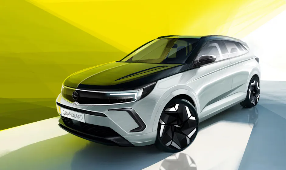 Vue de face de l'Opel Grandlang GSE